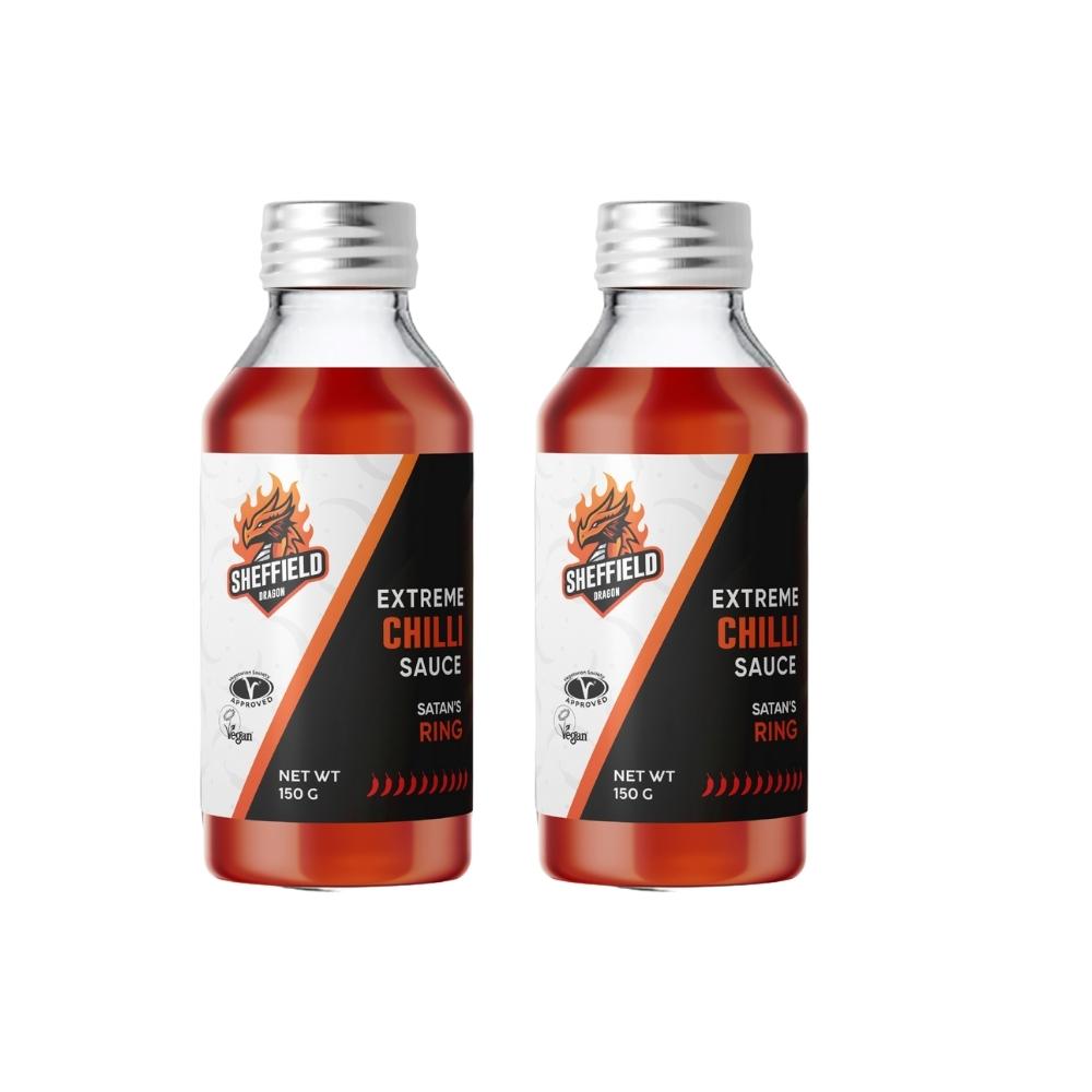 2 bottles of saturns ring extreme hot sauce