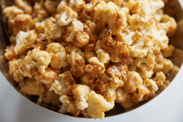 spicy halloumi cauliflower rice recipe